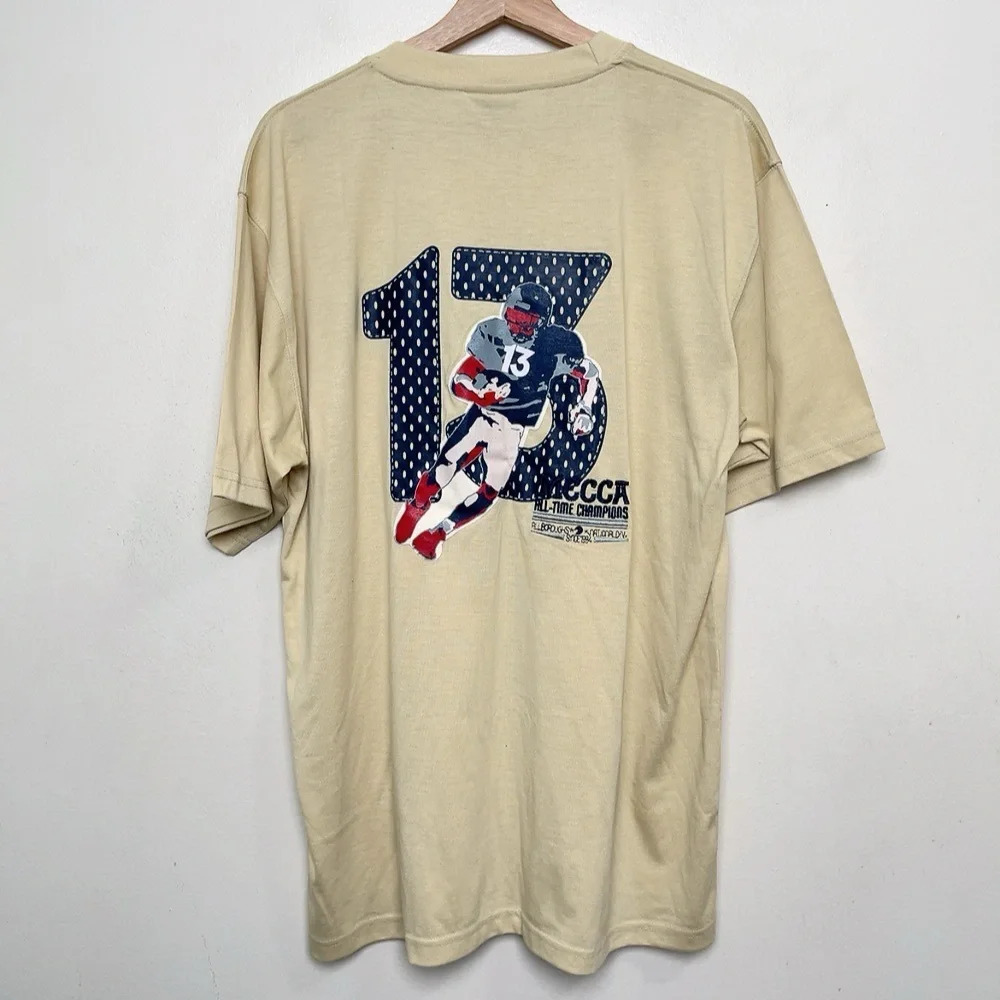 Mecca Mens Medium Short Sleeve Vintage Embroidered Print Logo Tshirt - Picture 11 of 11